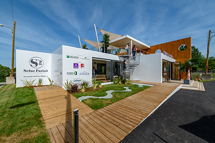 Nouvel accès au village de vente Seine Parisii